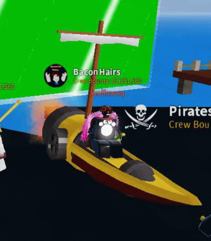 the cartoon boat is set up in a computer generated environment