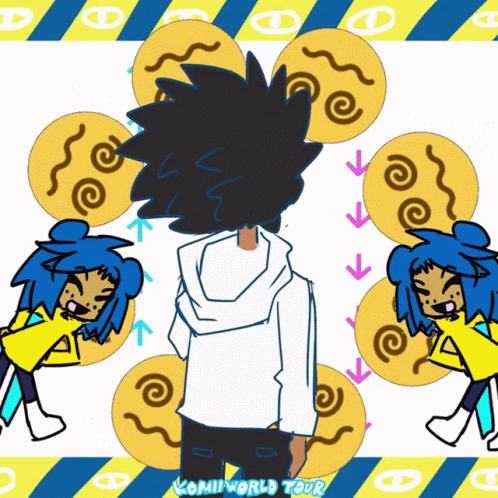 an artistic illustration of an afro  in front of a background