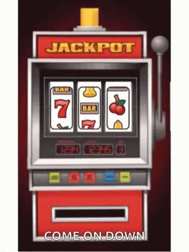 jackpot slot machine in blue and silver