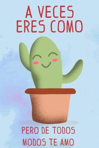 an illustration of a cactus in a blue pot