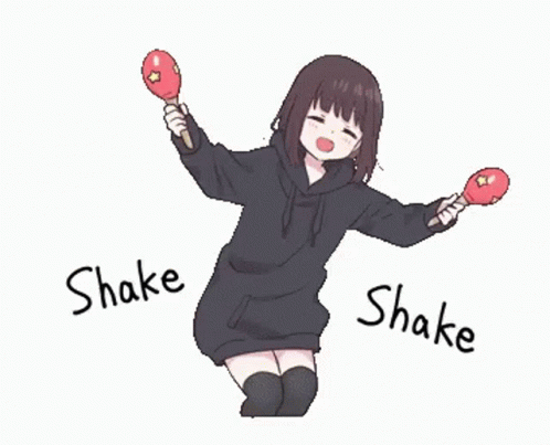 a drawing of a person with a word that says shake and shake