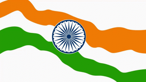 a flag with the colors of india on it