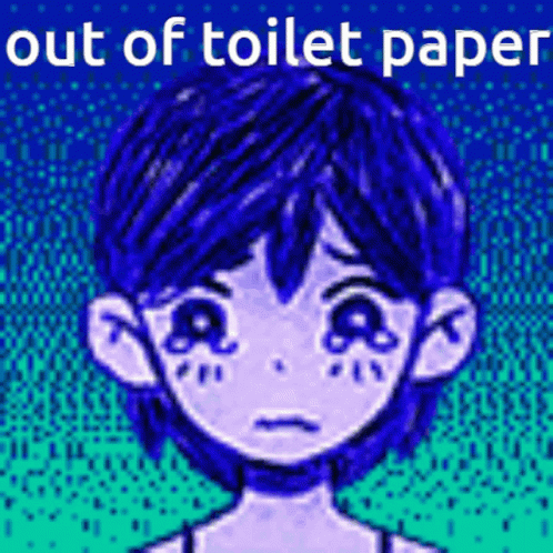 a cartoon character has a thought about toilet paper