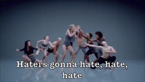 the words haters, goma hate, hate on a white background