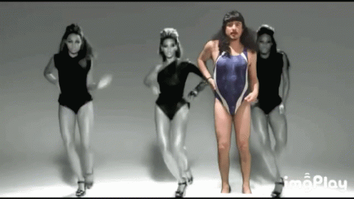 an animated rendering of the three women in bodysuits