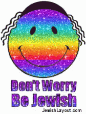 an image of the don't worry be jewish sticker