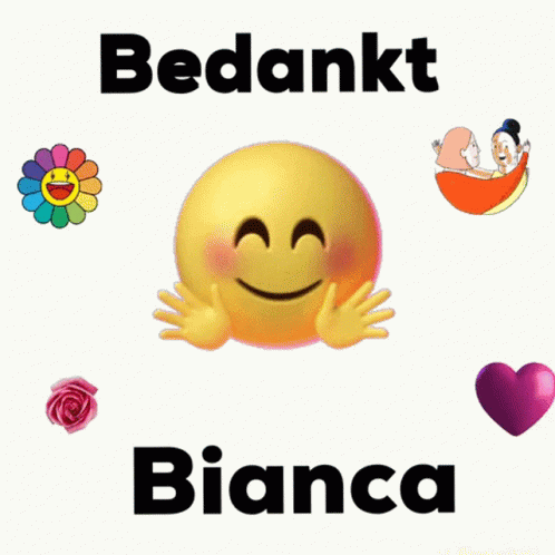 a book cover that says bedankt bianna