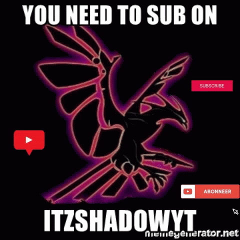 a purple firebird with a black background text reads you need to sub on t2shadowtt