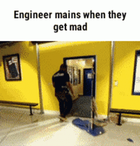the screen has a picture of an elevator with the words engineer wants when they get mad