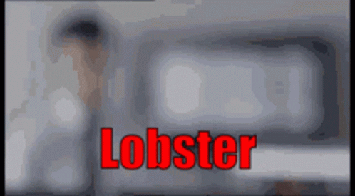 the words lobster against the background of an abstract po