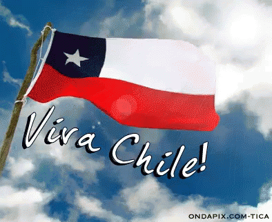 a po of a flag and clouds for a chile chile