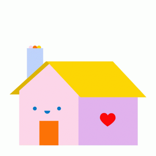 there is a small house with a heart in it