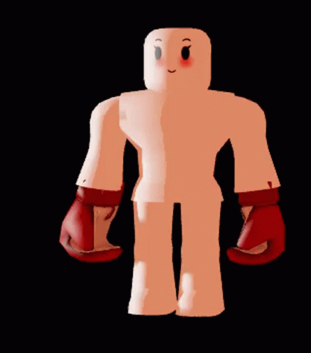 an animated image of a man with his gloves on