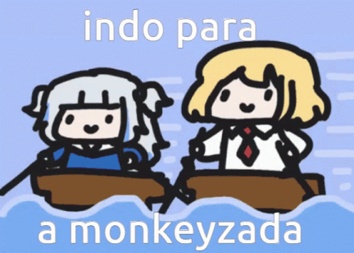two cartoon figures sitting side by side with the text indopa a monkeyzada