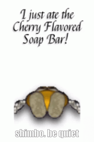 two pictures of soap with a blue bow and text