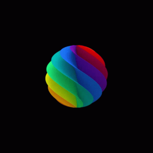 an image of a rainbow ball in the dark