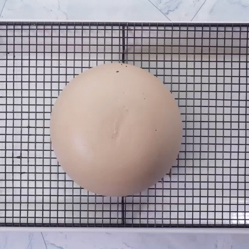 a ball on top of a metal cooling grid