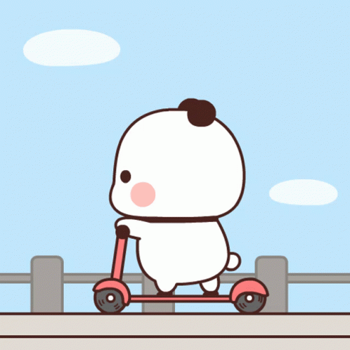 a little guy that is on a scooter