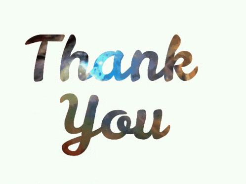 a handwritten thank you card with watercol paints