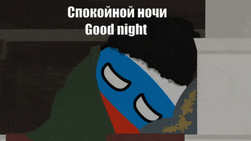 an illustration with the words good night written in russian