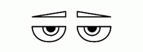 an icon of two eyeballs over a white background