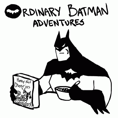 the logo for a comic animated character with batman saying, ordinary batman adventures