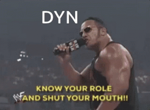 man on the mic with text saying dyin know your role and shut your mouth