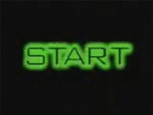green glow text with small and large letters