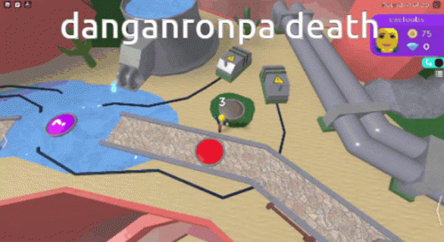 a screen s of a game called daganronpa death