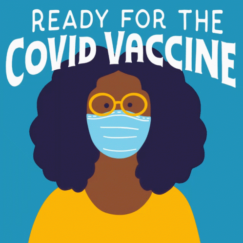 a poster with the slogan ready for the covid vaccine