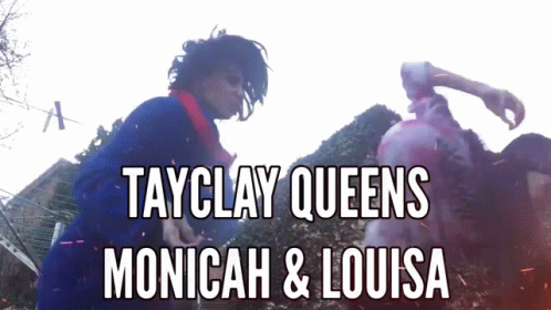 a person on a horse with an ad over them that reads tacklay queens, monica & lousa