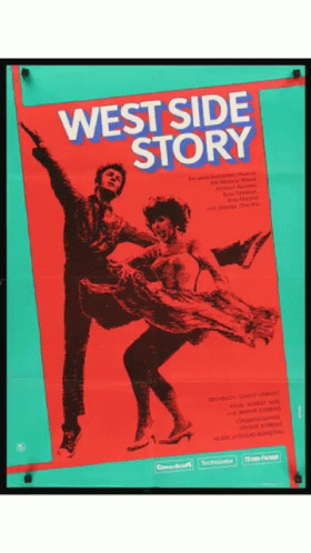 an advertit for west side story, an old - fashioned movie