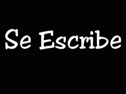 the words se escrbe on a black background