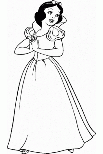 the princess from snow white coloring page