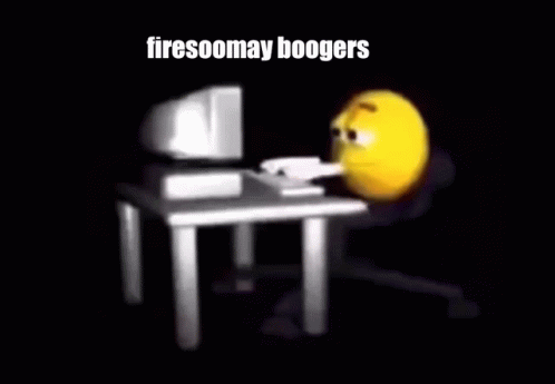 an image of a fireman boogers computer with a ball on it