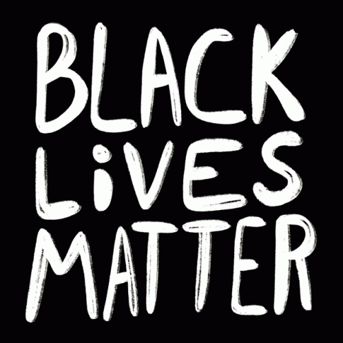 the text black lives matter written in white on a black background