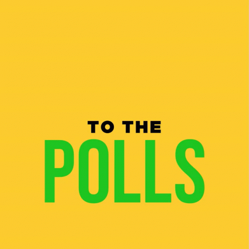 an image of to the polls on a blue background