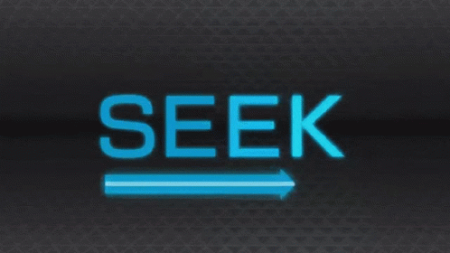 this is the image of an arrow and the words seek