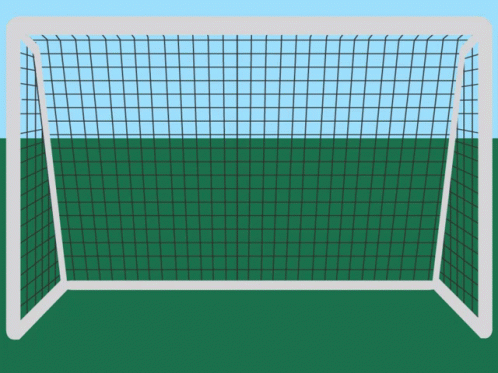 a view from the back end of a soccer goal