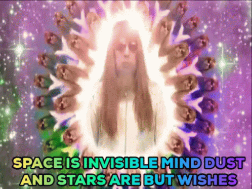 the poster for space is invisible mind dust and stars are but wishes