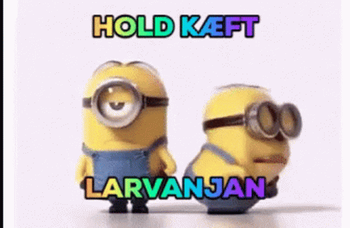 two minion cartoon with words hold ket and let the minion hear and speak