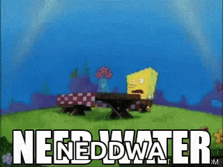 an animated movie poster with the title for nerfdwater