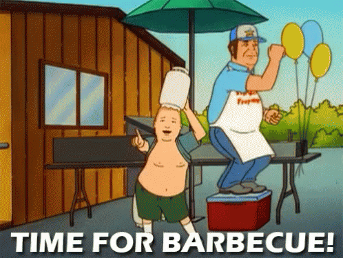 cartoon with the caption time for barbecue