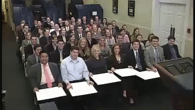 an image of many people in court seating