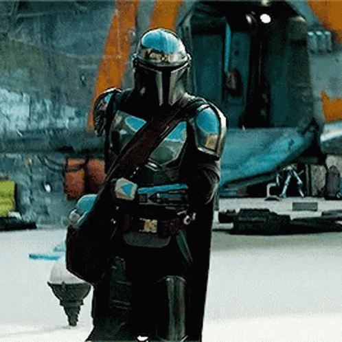 the man is dressed as a boba fett in star wars