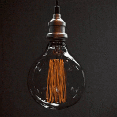 a bulb that has been turned to blue