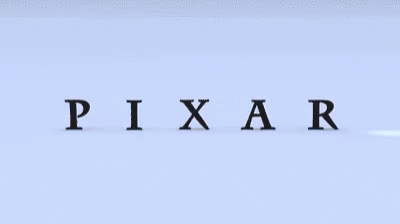 an ad for pixar showing the logo on the screen