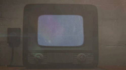 an old television with it's screen missing