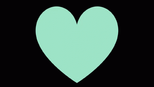a green heart on a black background