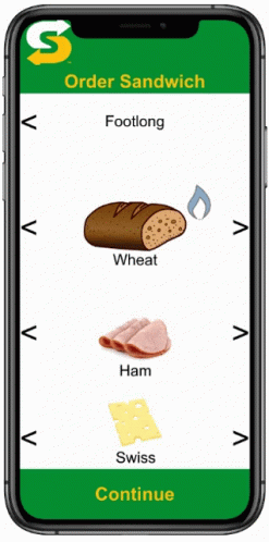 the order from a cell phone of the food
